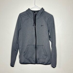 Gray Nike Zip-Up Hoodie